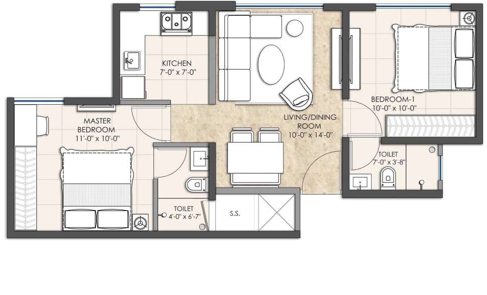 2 Bedroom