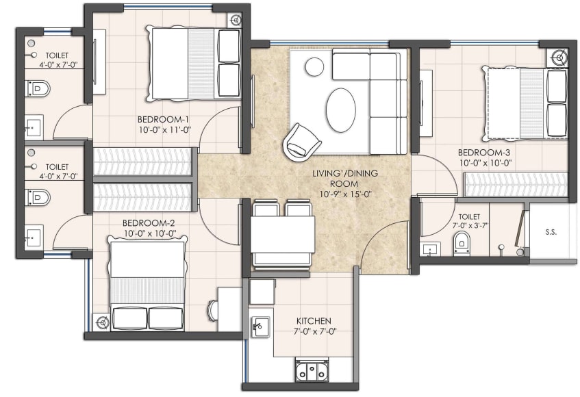 3 Bedroom